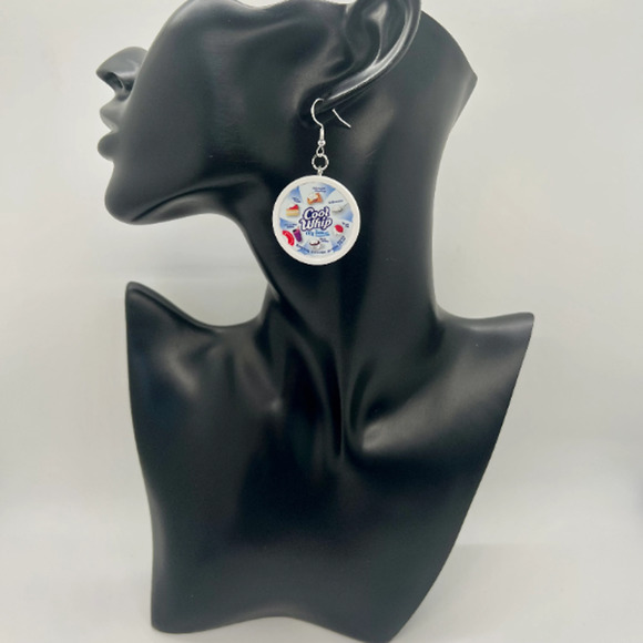 Cool Whip Earrings - Whipped Cream Earrings - Mini Brands Earrings - Food Earrin - Picture 8 of 9